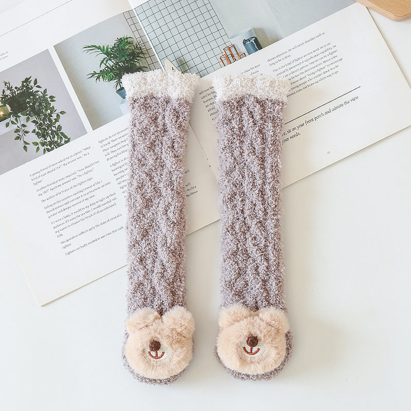 Baby Cartoon Fuzzy Warmer Socks